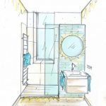 Skizze für Badezimmerrenovierung von Holthausen Exklusiv in Köln